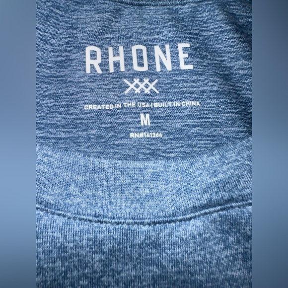 Rhône - Reign - short sleeve - sweat wicking - heather blue - Picture 4 of 5